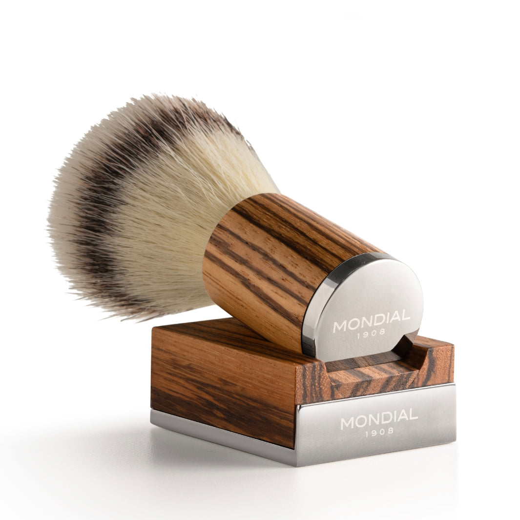 Shaving Brush Mythos - Ecosilvertip, Zebrano handle